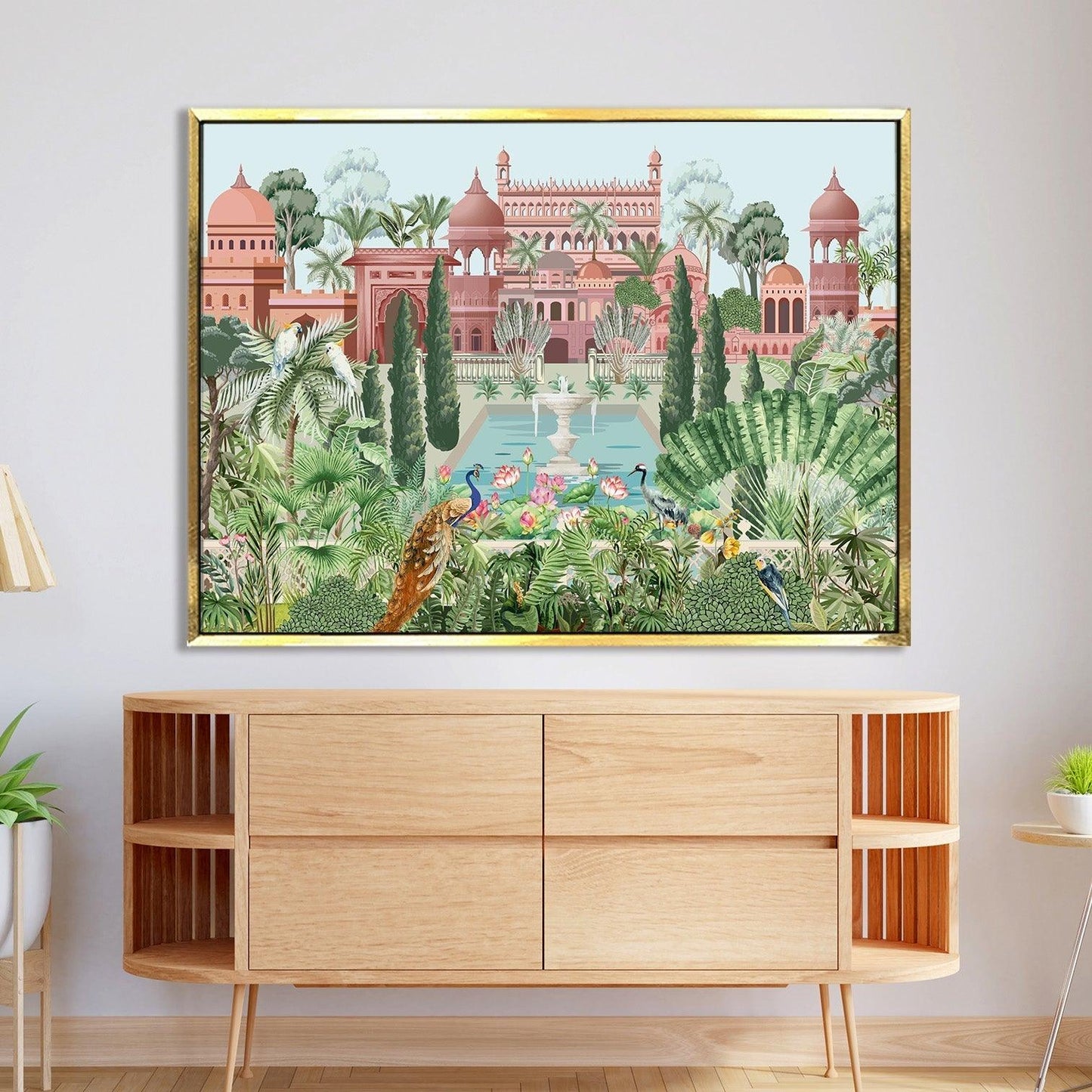 Indian Ethnic Traditional Wall Art Large Size Canvas Painting For Home and Hotels Wall Decoration. (ETHWA05)