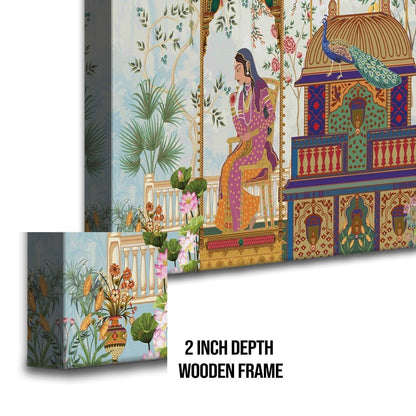 Indian Ethnic Traditional Wall Art Large Size Canvas Painting For Home and Hotels Wall Decoration. (ETHWA20)