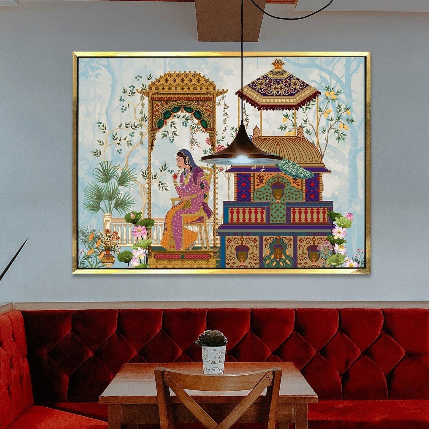 Indian Ethnic Traditional Wall Art Large Size Canvas Painting For Home and Hotels Wall Decoration. (ETHWA20)